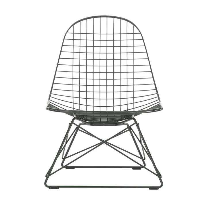 Wire Chair LKR dark green (plastic glides basic dark) from Vitra