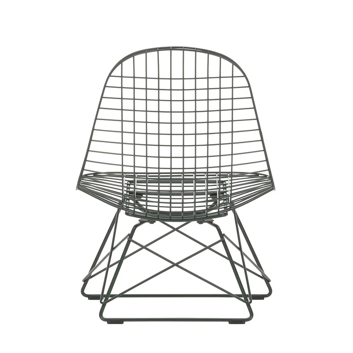 Vitra - Wire Chair LKR, dark green (basic dark plastic glides)