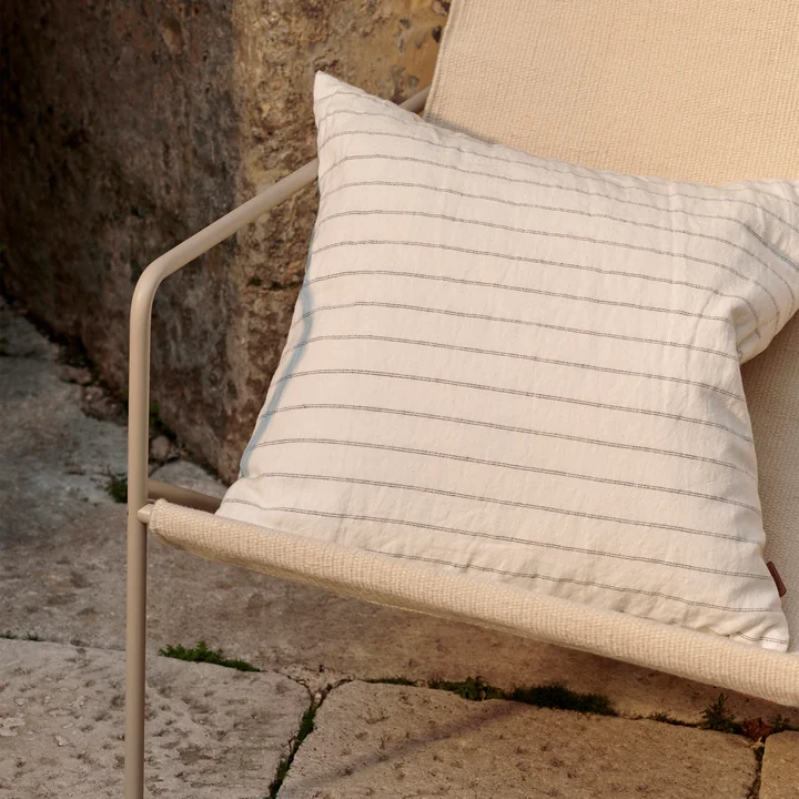 Ferm Living - Grand cushion, 50 x 50 cm, off-white / chocolate