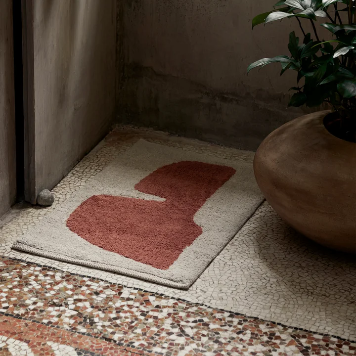 Lay Washable doormat from Ferm Living in the version parchment / rustic