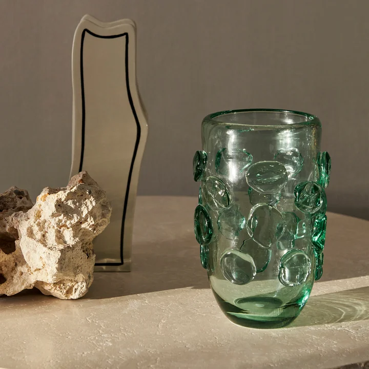 Ferm Living - Lump Vase, H 25 cm x Ø 17 cm, clear (recycled)