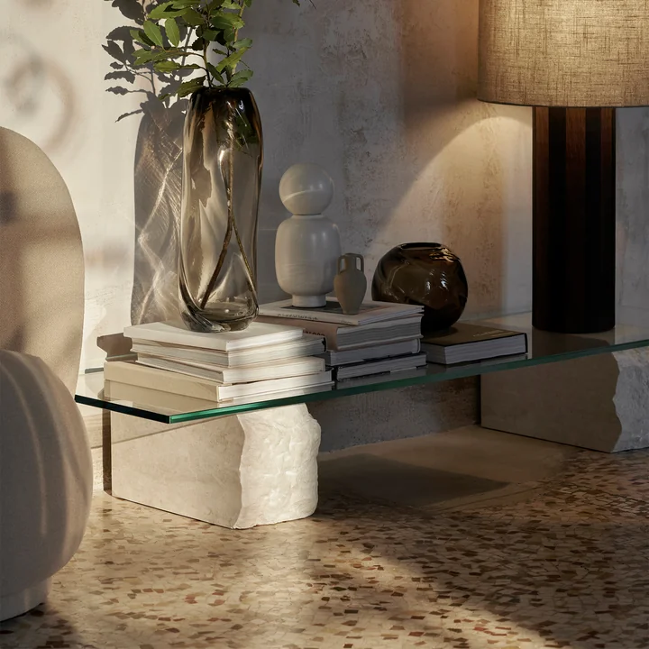 Ferm Living - Mineral coffee table, 160 x 46 cm, Bianco Curia