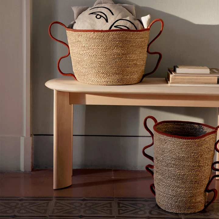 Verso Basket from Ferm Living in the finish brick