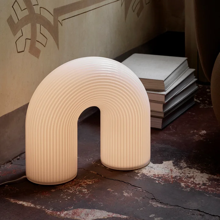 Vuelta LED floor lamp Ferm Living in the color white