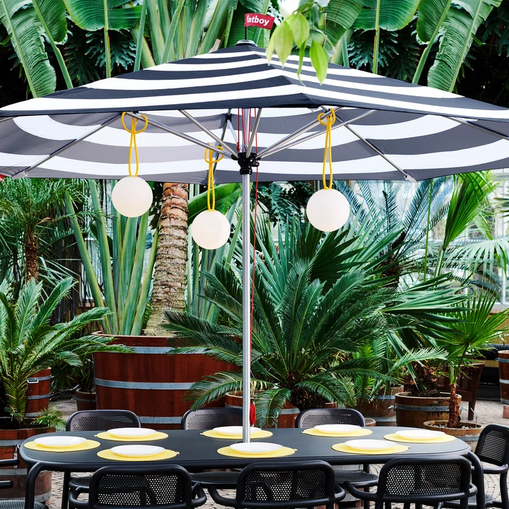 Stripesol Set parasol Ø 350 cm dark blue from Fatboy