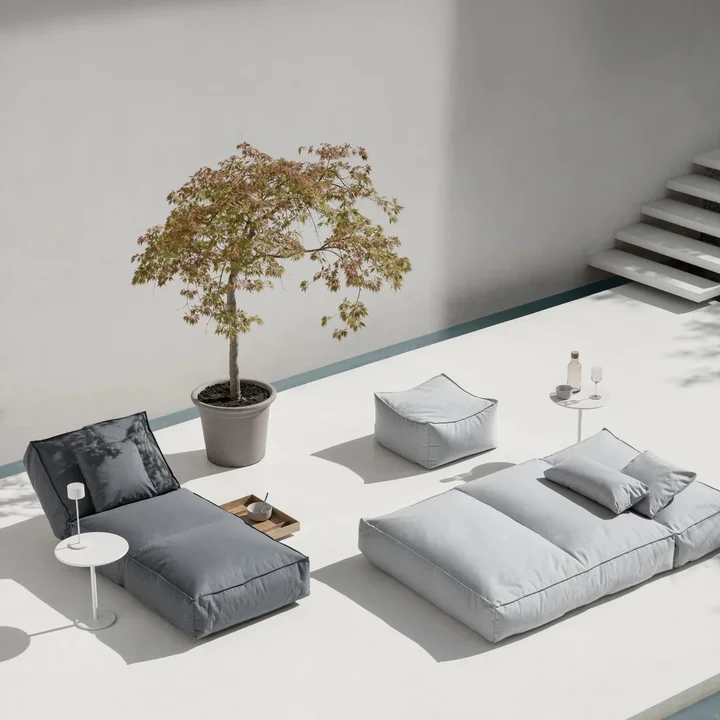 Stay Outdoor cushion and stool, cloud of Blomus