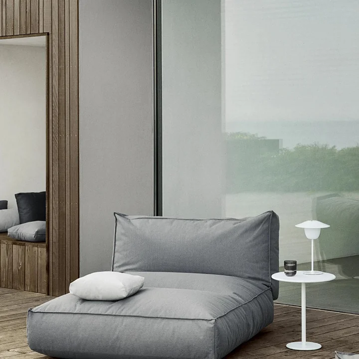 Stay Garden cushion and side table, h 45 cm Ø 40 cm, white from Blomus