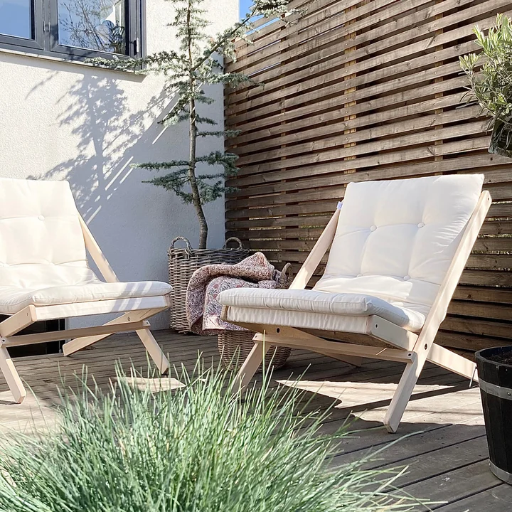 Boogie Folding chair, beech / white (401) from Karup Design