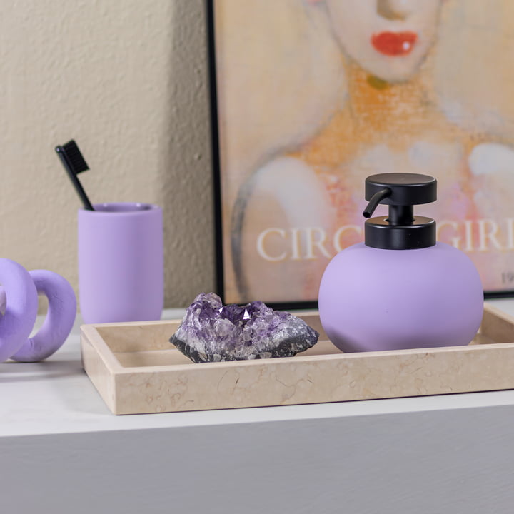 Lotus Soap dispenser deep from Mette Ditmer in the finish light lilac