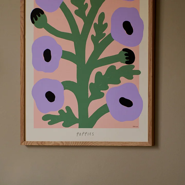 Purple Poppies by Madelen Möllard from The Poster Club