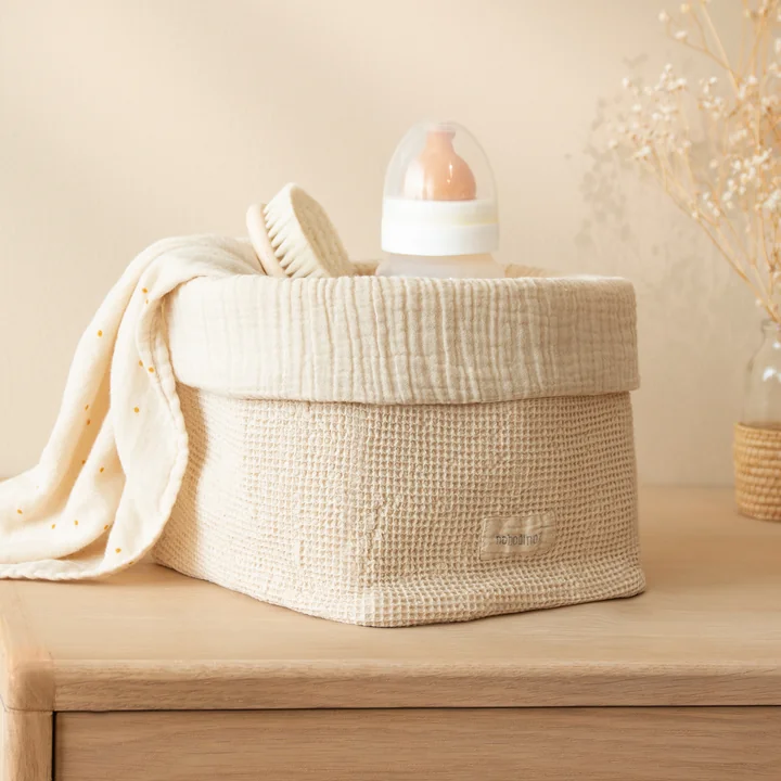 Nobodinoz - Wabi Sabi Basket, 18 x 20 cm, ginger