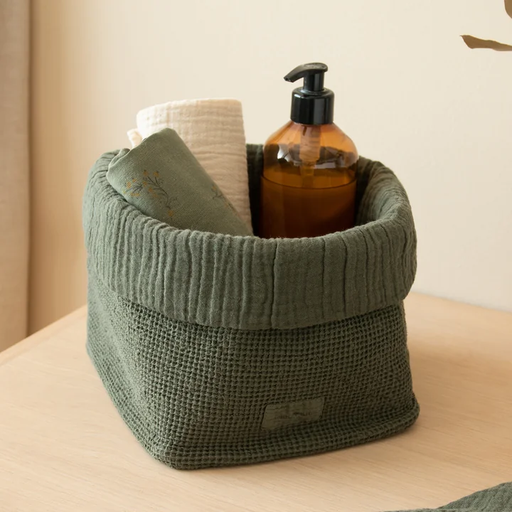 Nobodinoz - Wabi Sabi Basket, 18 x 20 cm, vetiver