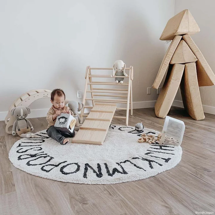 ABC Carpet, Ø 150 cm, natural / black from Lorena Canals