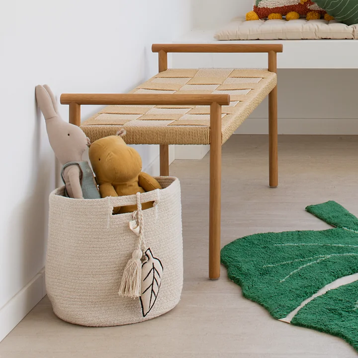 Storage basket, leaves, natural from Lorena Canals