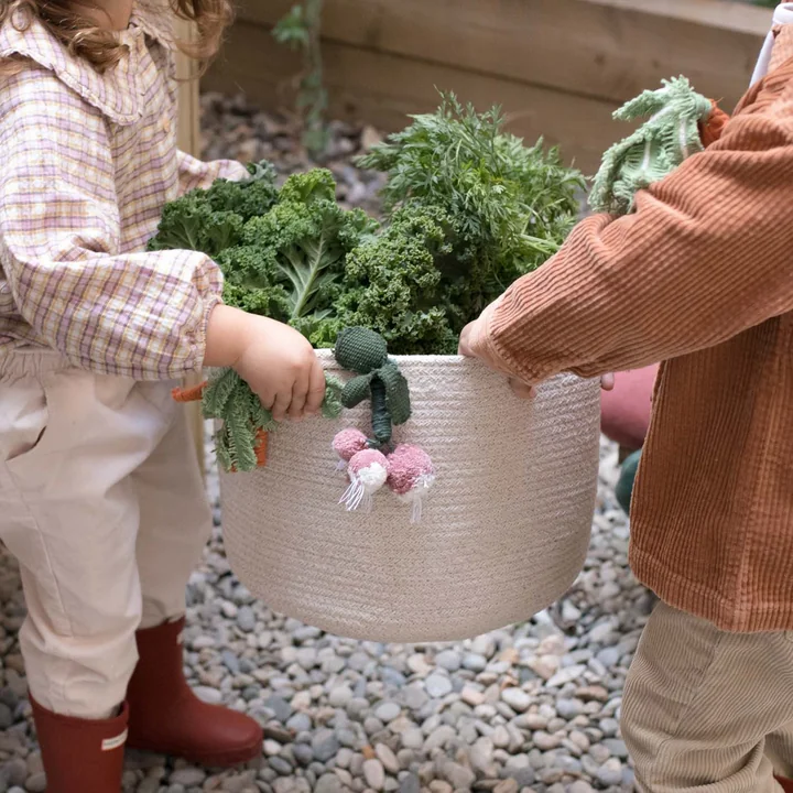 Storage basket, Veggies, natural / orange from Lorena Canals