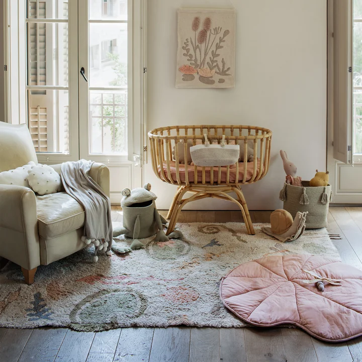 Botanic Fantasy Carpet, 140 x 200 cm, green / rose / nature from Lorena Canals