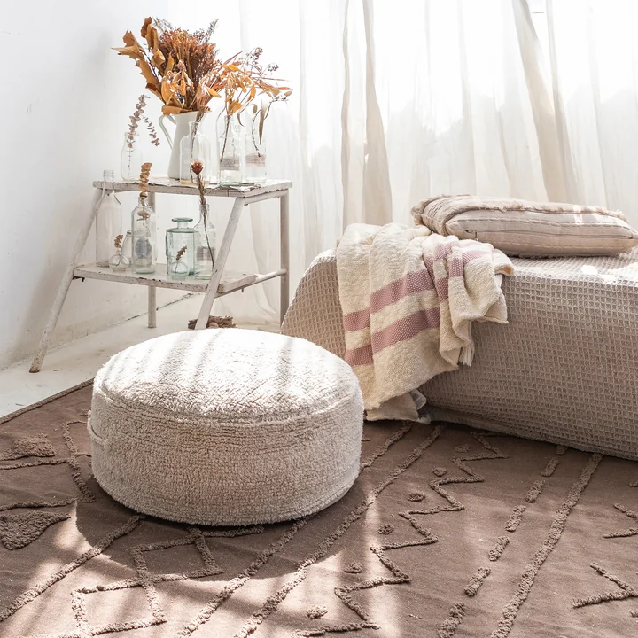 Chill Pouf, 50 x 50 cm, natural from Lorena Canals