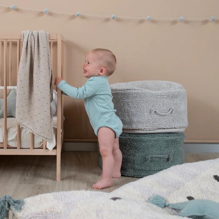 Chill Pouf, 50 x 50 cm, vintage blue from Lorena Canals