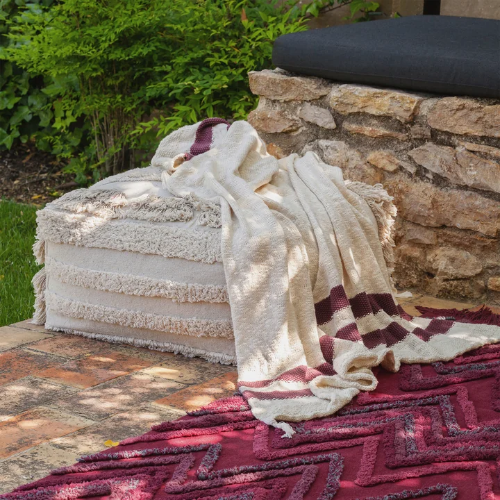 Early Hours Pouf, 54 x 54 cm, natural from Lorena Canals