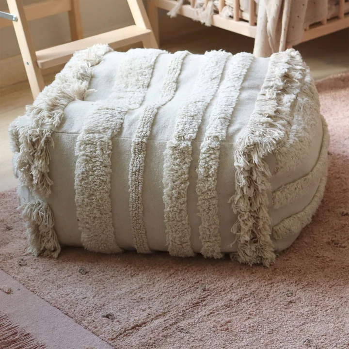 Early Hours Pouf, 54 x 54 cm, natural from Lorena Canals
