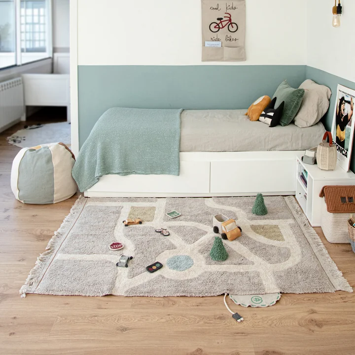 Eco-City Play rug, 120 x 170 cm, gray from Lorena Canals