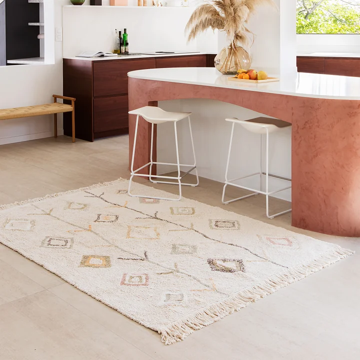 Kaarol Earth Rug, 200 x 140 cm, natural by Lorena Canals
