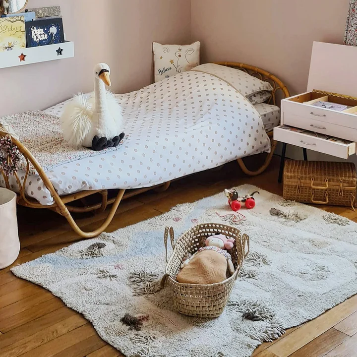 Path of Nature Play rug, 120 x 160 cm, nature / green / rose from Lorena Canals