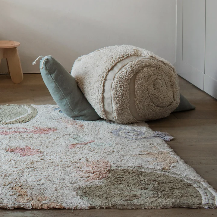 Pouf Mr. Snail, blue from Lorena Canals