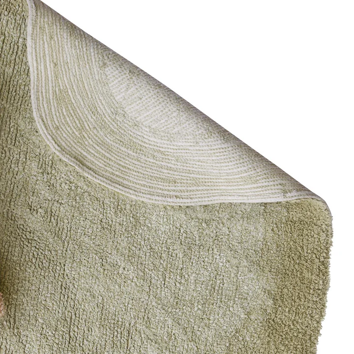 Puffy Lily Carpet, 140 x 160 cm, green / rose from Lorena Canals