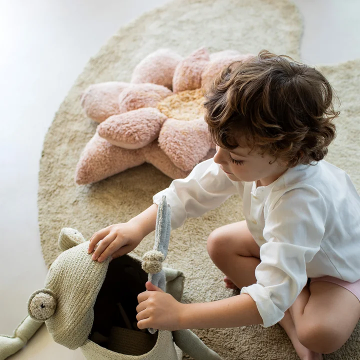 Puffy Lily Carpet, 140 x 160 cm, green / rose from Lorena Canals