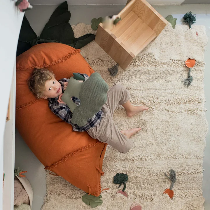 Beanbag Cathy the Carrot, orange from Lorena Canals