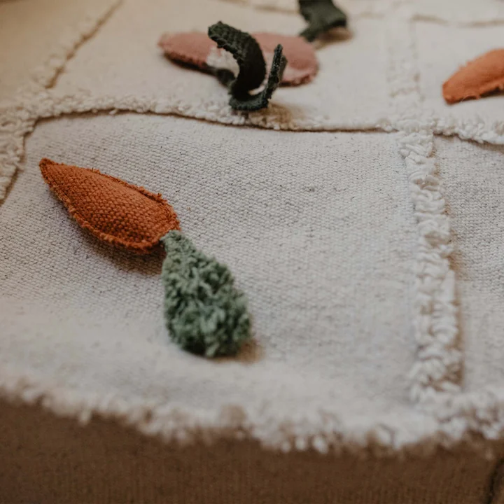 Tic-Tac-Toe Pouf, 50 x 50 cm, natural from Lorena Canals