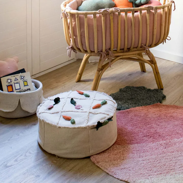 Tic-Tac-Toe Pouf, 50 x 50 cm, natural from Lorena Canals