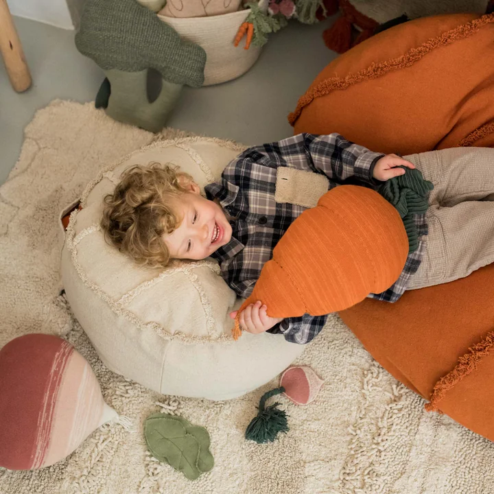 Tic-Tac-Toe Pouf, 50 x 50 cm, natural from Lorena Canals