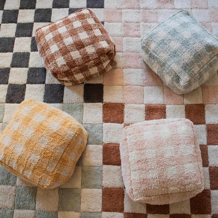 Vichy Pouf, 40 x 40 cm from Lorena Canals