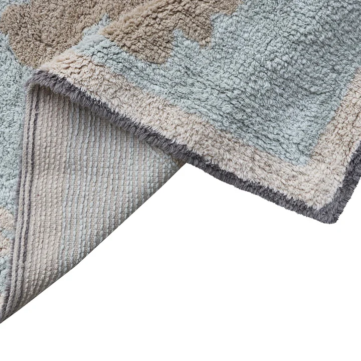 Vintage Map Carpet, 200 x 140 cm, blue / green / rose / nature from Lorena Canals