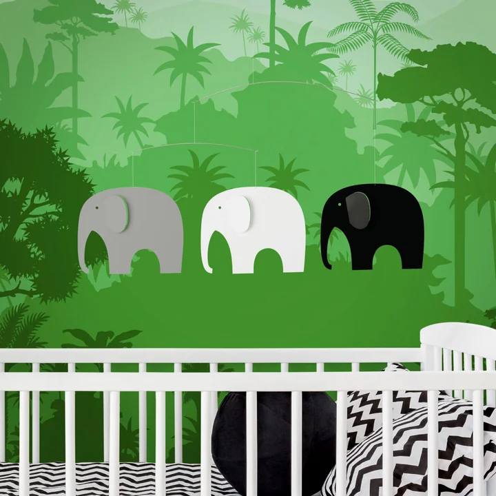 Elephants meeting mobile from Flensted Mobiles