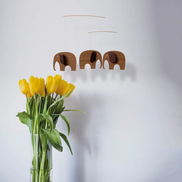 Elephants meeting mobile from Flensted Mobiles