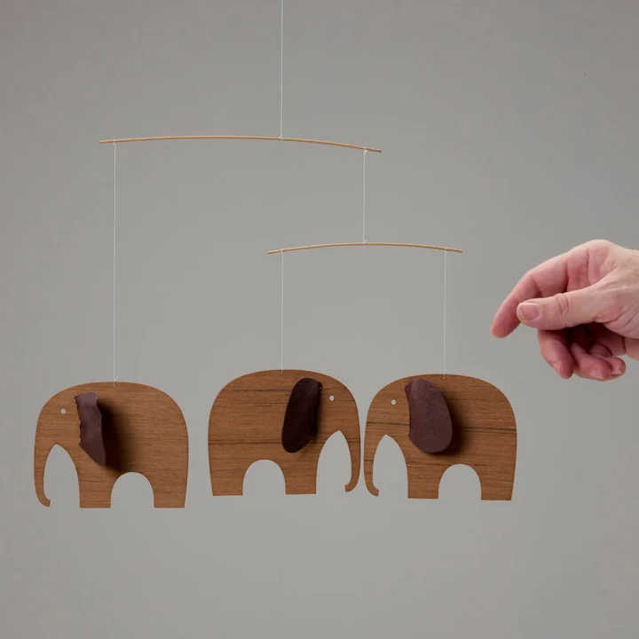 Elephants meeting mobile from Flensted Mobiles