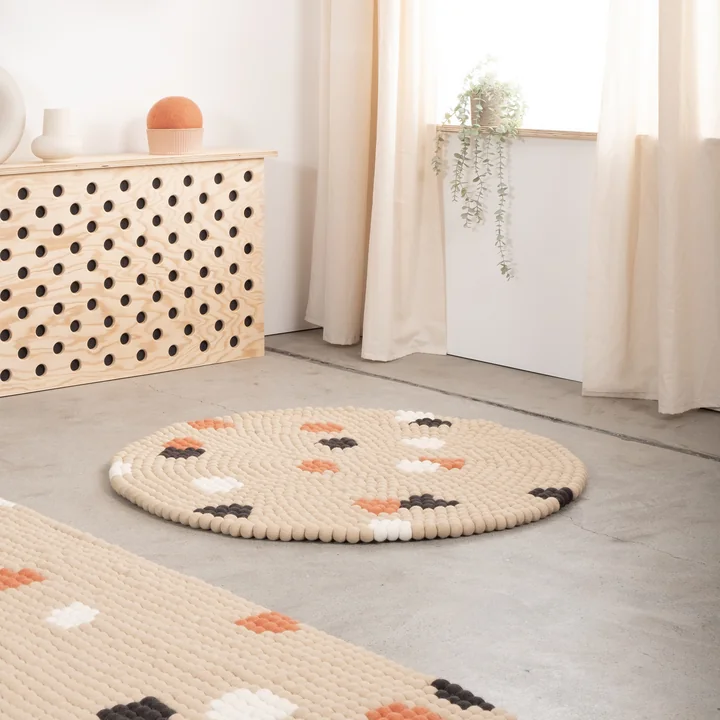 myfelt - Terra Felt ball rug rectangular