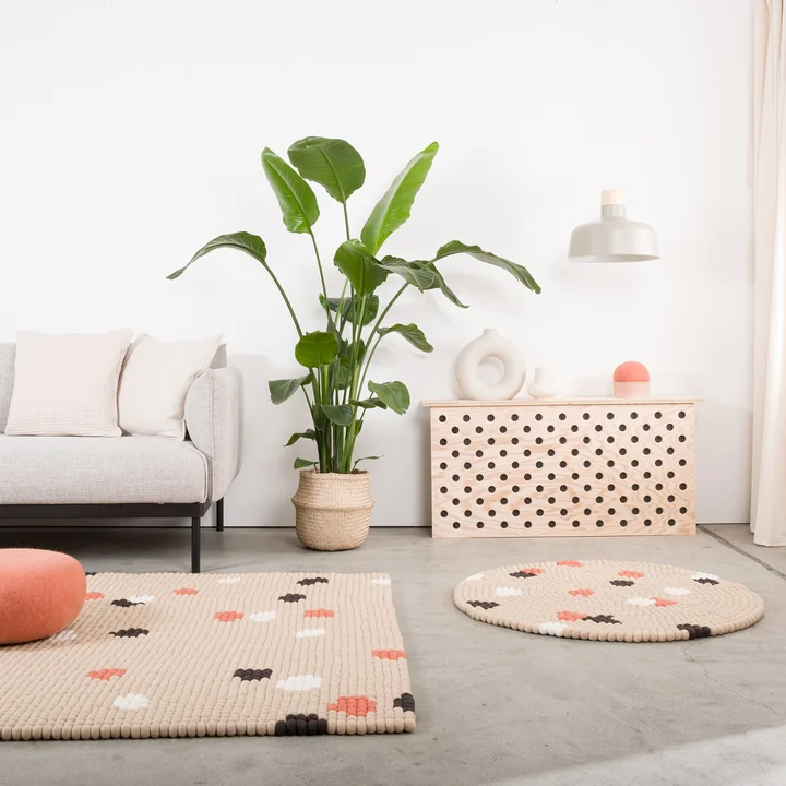 myfelt - Terra Felt ball rug rectangular