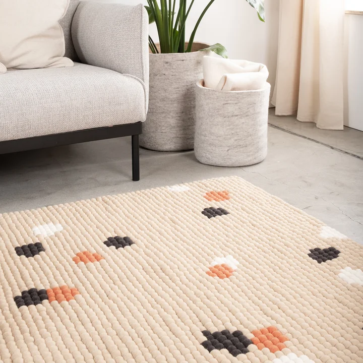 myfelt - Terra Felt ball rug rectangular