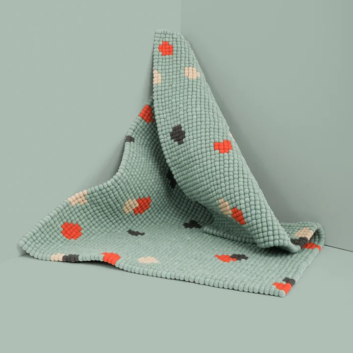 myfelt - Terra Felt ball rug rectangular