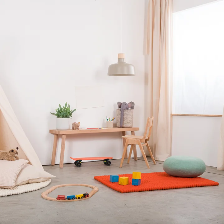 Felt ball rug mono rectangular from myfelt