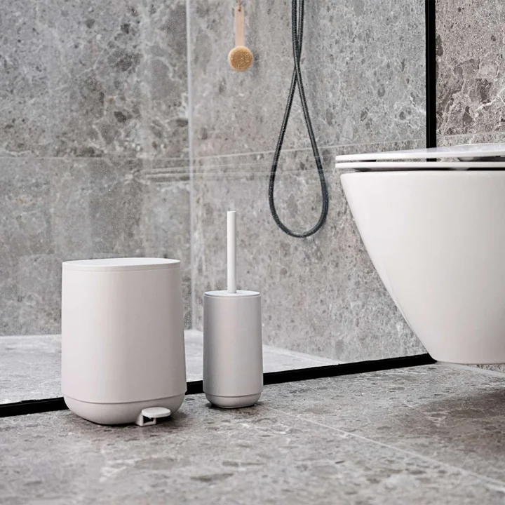 Zone Denmark - Time Toilet brush and pedal garbage can