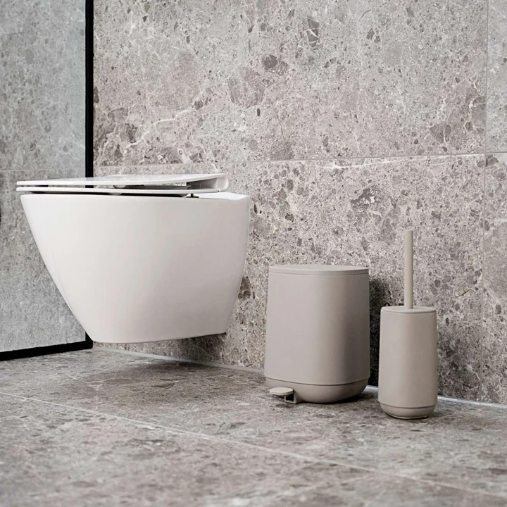 Zone Denmark - Time Toilet brush and pedal garbage can