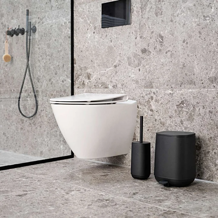 Zone Denmark - Time Toilet brush and pedal garbage can