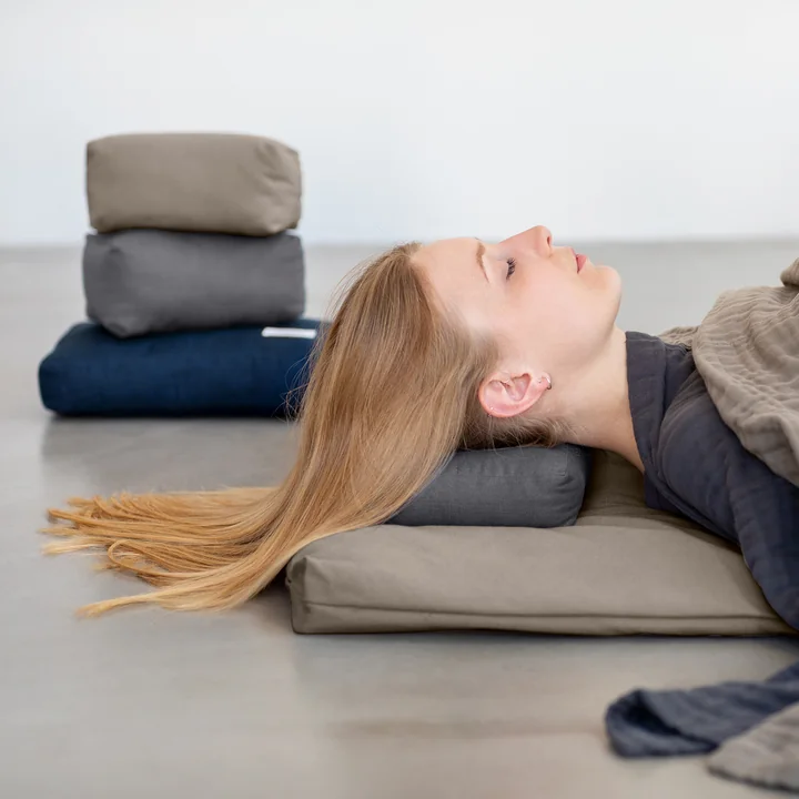 Meditation mat, 200 x 70 x 3 cm, clay by The Organic Company