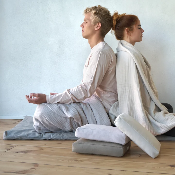 Meditation mat, 200 x 70 x 3 cm, clay by The Organic Company