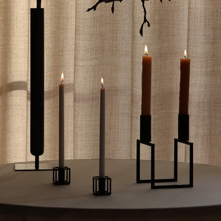 Audo - Candle set, Kubus Micro, Line candle holder